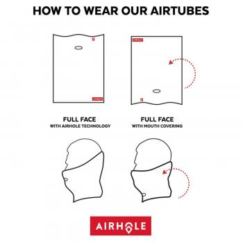 Airhole Airhood Máscara facial para snowboard/esqui Isolada Unisex Laranja Iridescente