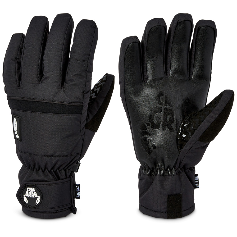 Crab Grab Gloves 5-Finger Men Black • Winter sports equipment