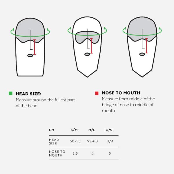 Airhole Airhood Máscara facial para snowboard/esqui Isolada Unisex Laranja Iridescente