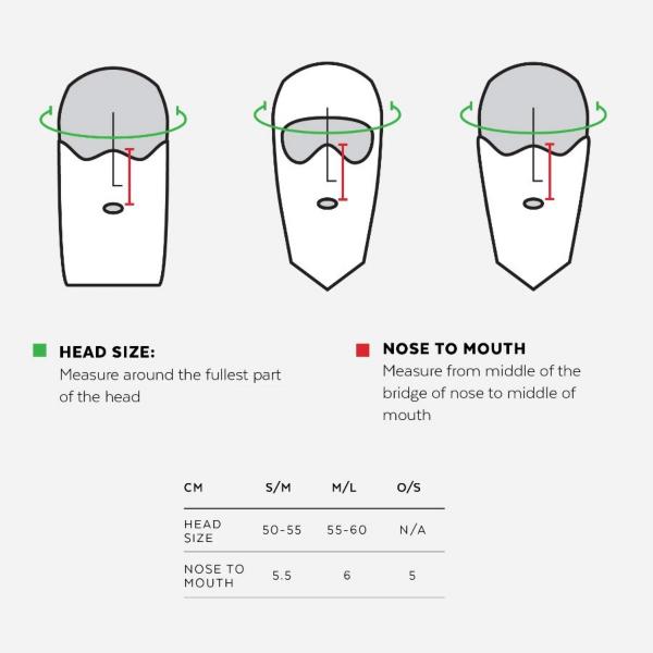Máscara facial Airhole Standard 2 Layer Snowboard/Ski Unisex